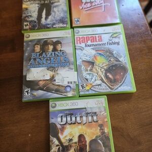 5 Xbox games with cases and papers great condition